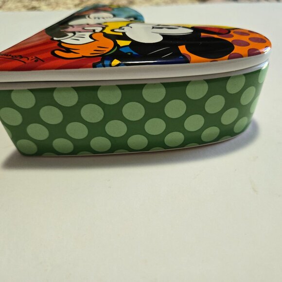 Disney Mickey & Minnie Heart Shaped Trinket Box - Picture 5 of 12